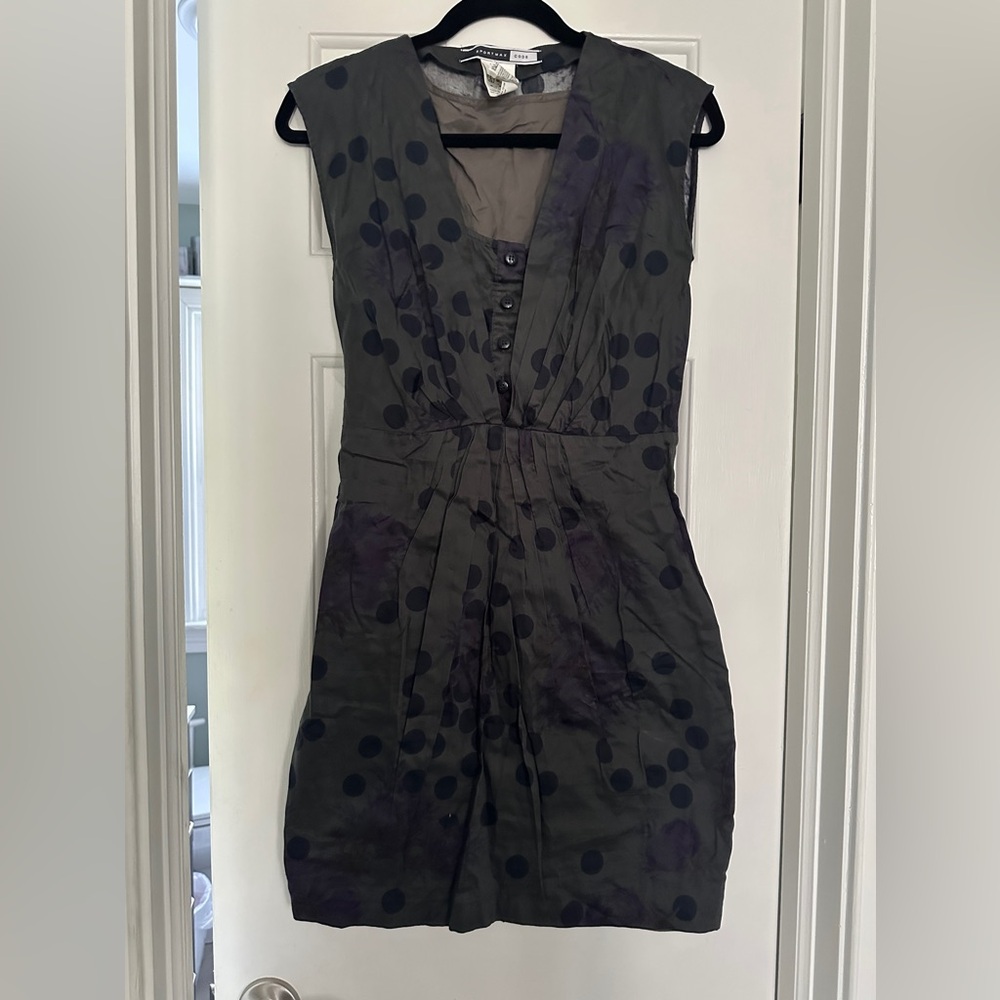SPORTMAX Size 6 Gray and Amethyst Minidress